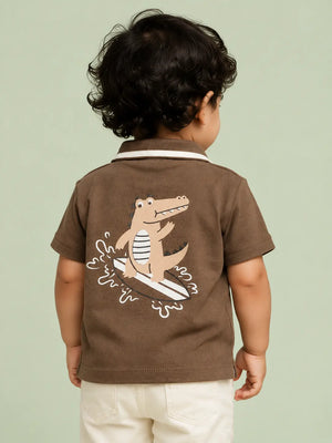 BloomUp Brown Graphic T-Shirt for Older Boys & Kids
