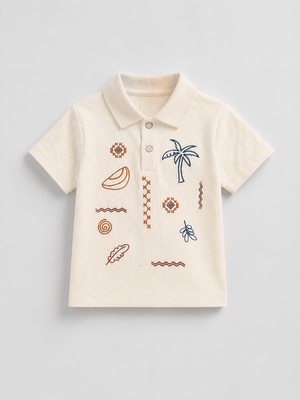 Off-White Polo T-Shirt for Older Boys & Kids (8–16 Years) BloomUp