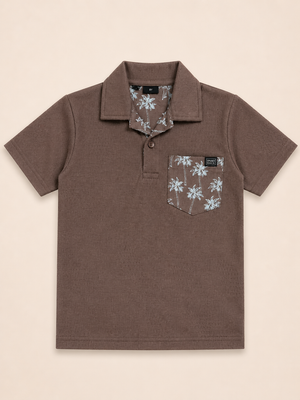 Brown Trendy Daily Wear Boys Soft Cotton T-Shirt BloomUp
