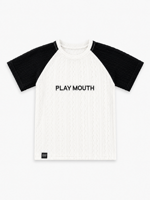 White Stylish Playwear Boys Soft Cotton T-Shirt BloomUp