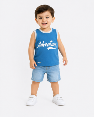 Boys Blue Soft Cotton T-Shirt Casual Fashion Kids Wear BloomUp