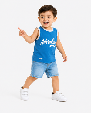 Boys Blue Soft Cotton T-Shirt Casual Fashion Kids Wear BloomUp