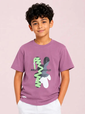 BloomUp Lilac Pastel Casual T-Shirt for Older Kids (8–16 Years)
