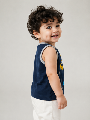 Navy Graphic T-Shirt for Older Boys & Kids BloomUp