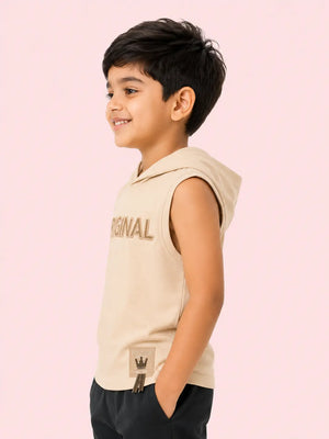 BloomUp Beige Casual T-Shirt for Kids & Toddlers (3–5 Years)