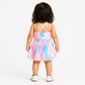 Pastel Tie-Dye Camisole Top & Skirt Co-ord Set for Girls – Soft Cotton Summer Kids Outfit BloomUp
