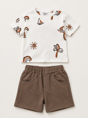 Rich Chocolate Brown 2-Piece Boys Set 0-24M BloomUp