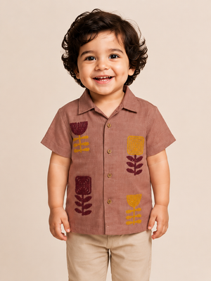 Mauve Taupe Boys Shirt 0-24M BloomUp