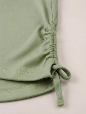 BloomUp Sage Green Sleeveless Kids Top & Wide-Leg Pants Set – Comfortable Summer Outfit for Toddlers