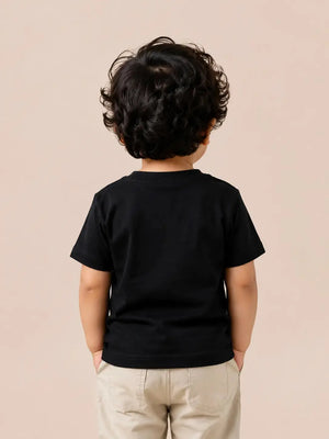 BloomUp Black Graphic Kids T-Shirt – “Epic Idea” Casual Summer Tee for Toddlers