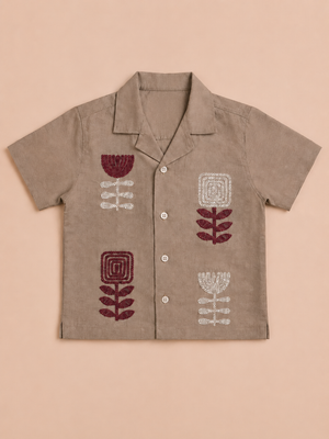 Warm Tan Boys Shirt 0-24M BloomUp