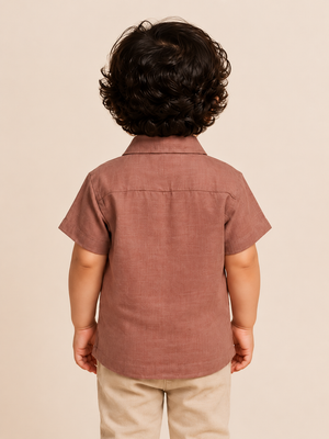 Mauve Taupe Boys Shirt 0-24M BloomUp