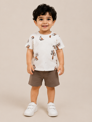 Rich Chocolate Brown 2-Piece Boys Set 0-24M BloomUp