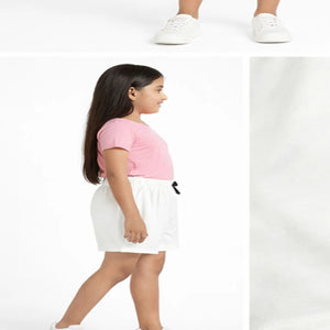 Spark Kids Black Daisy Cotton Shorts | Soft Drawstring Summer Shorts for Boys & Girls | Comfortable Casual Kids Wear Spark