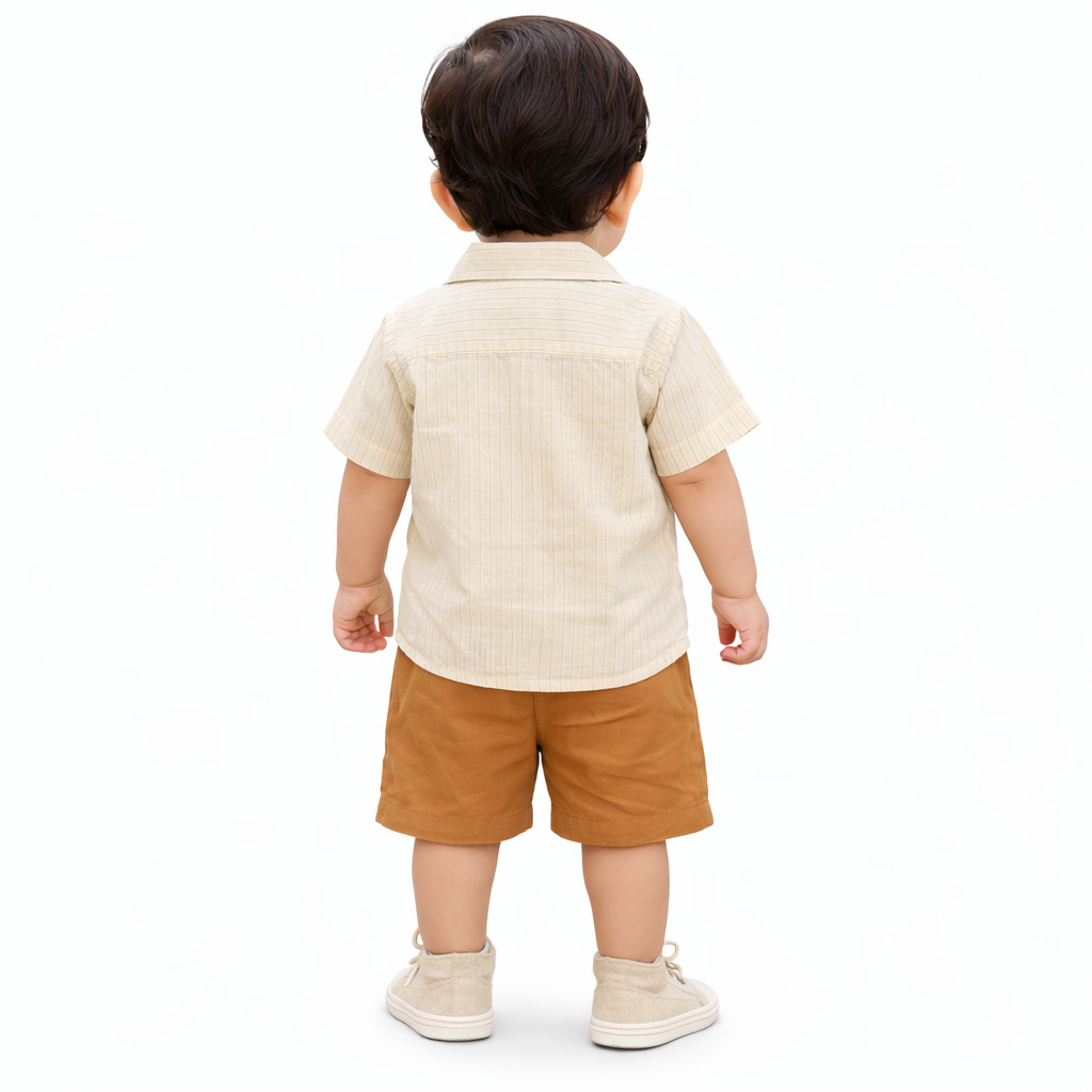 Warm Orange Baby Co-ord Top & Pant Set for Infants (0–24M) BloomUp