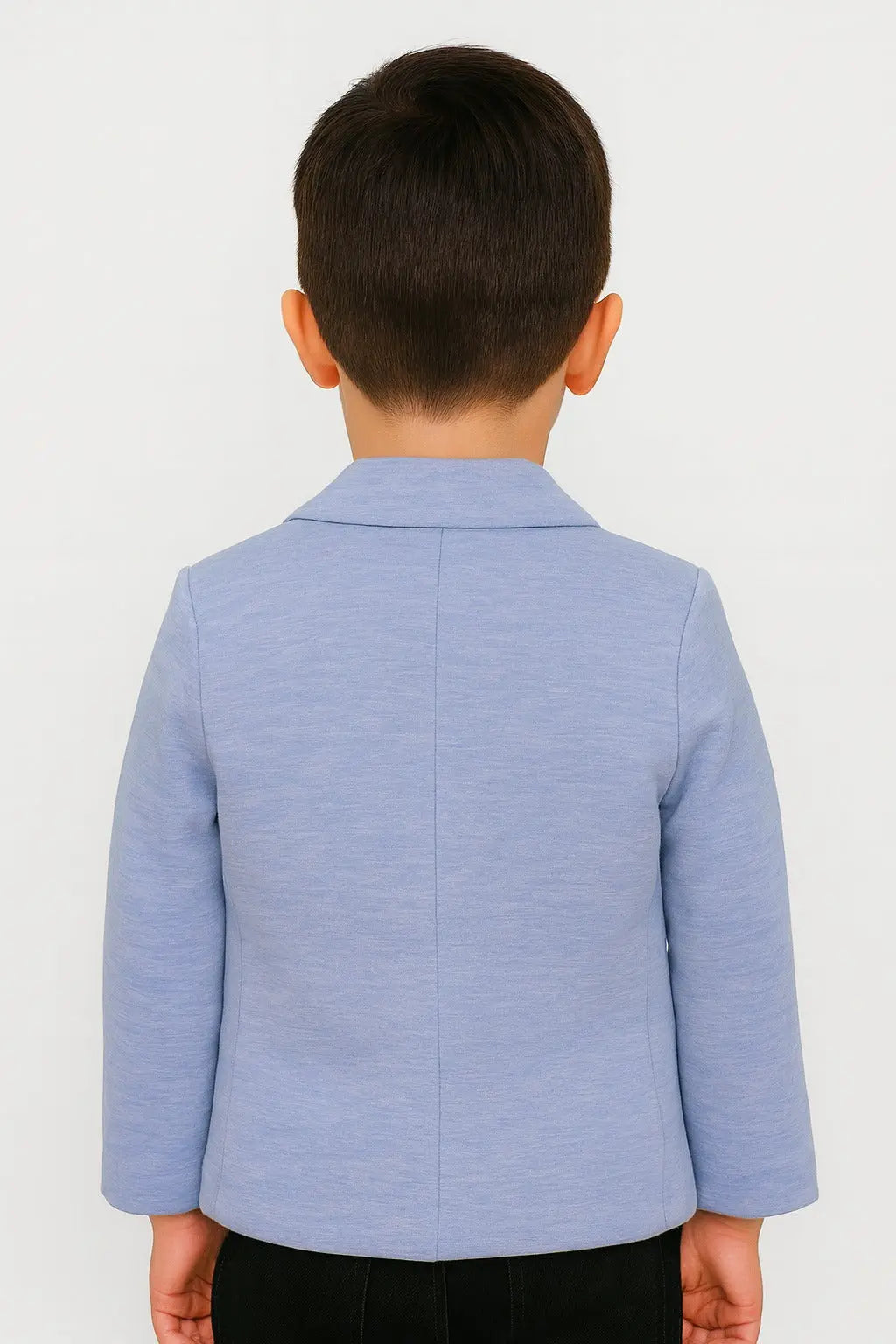 Light Blue Cotton Blazer Kids Jacket – Soft Button-Front Formal Wear for Boys BloomUp
