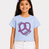 Sky Blue Printed Crop Top for Girls – Soft Cotton Casual Wear
