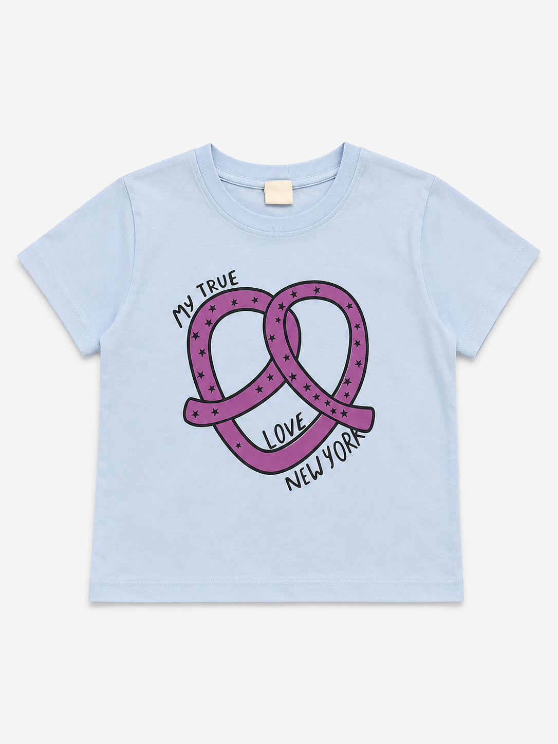Stylish Girls Short Sleeved Blue Jersey Soft Cotton Kids Fashion Wear BloomUp