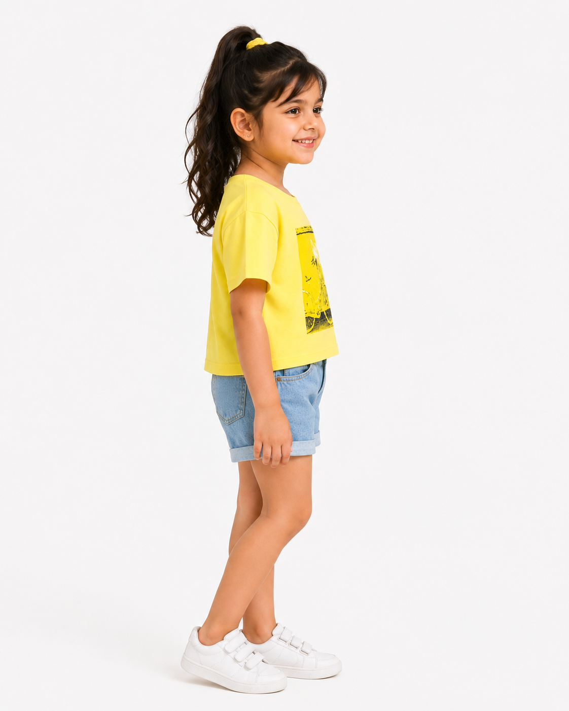 Girls Short Sleeved Jersey Shirt Soft Cotton Kids Fashion Wear BloomUp