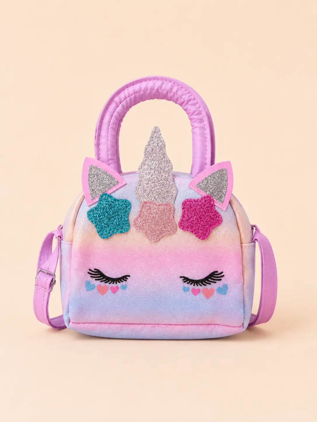 BloomUp Kids Unicorn Bag – Cute Rainbow Glitter Handbag for Girls with Shoulder Strap