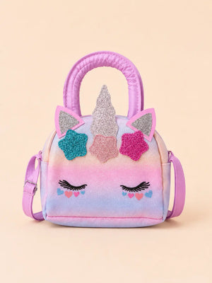 BloomUp Kids Unicorn Bag – Cute Rainbow Glitter Handbag for Girls with Shoulder Strap