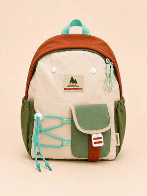 BloomUp Kids School Backpack – Stylish Multi-Color Bag with Front Pocket | Lightweight & Durable Daily Use Bag