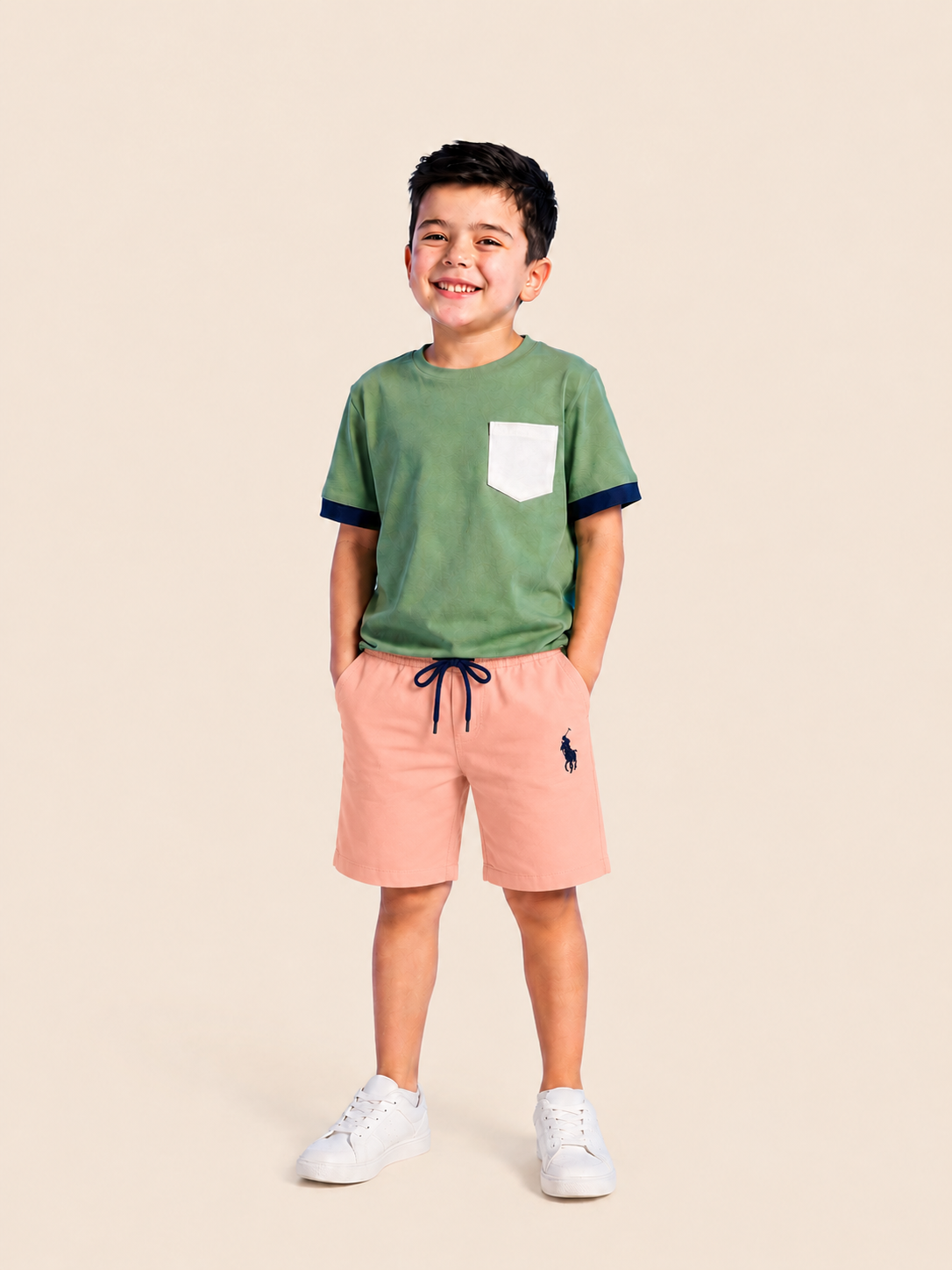 Boys Peach Pull On Cotton Soft Bottom Wear BloomUp