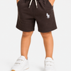 Dark Coffee Brown Cotton Shorts for Boys – Soft Casual Summer Wear