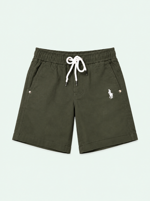 Boys Olive Green Pull On Soft Cotton Bottom Wear BloomUp
