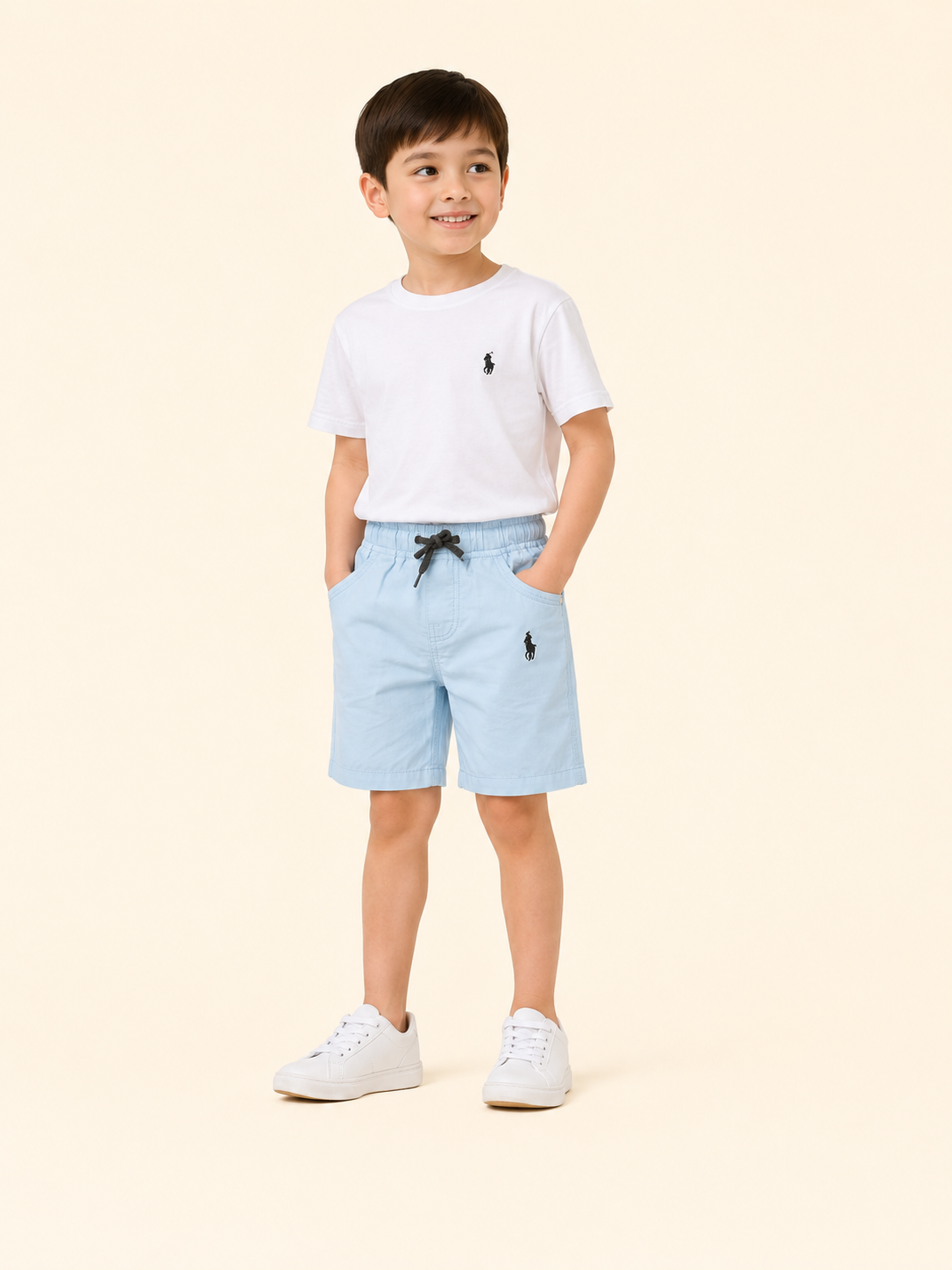 Boys Sky Blue Pull On Soft Cotton Bottom Wear BloomUp