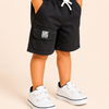 Black Utility Pocket Shorts for Boys – Soft Cotton Casual Summer Wear