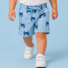 Sky Blue Crab Print Shorts for Boys – Beach-Inspired Summer Casual Wear