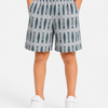 Grey Fish Print Cotton Shorts for Boys – Soft Summer Wear