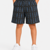 Dark Coffee Brown Fish Print Cotton Shorts for Boys – Soft Summer Wear