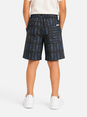 Boys Navy Checkered Pull On Soft Cotton Bottom Wear BloomUp