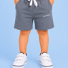 Steel Blue Authentic Printed Shorts for Boys – Soft Cotton Casual Summer Wear
