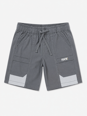 Boys Grey Cargo Style Shorts Soft Cotton Bottom Wear BloomUp
