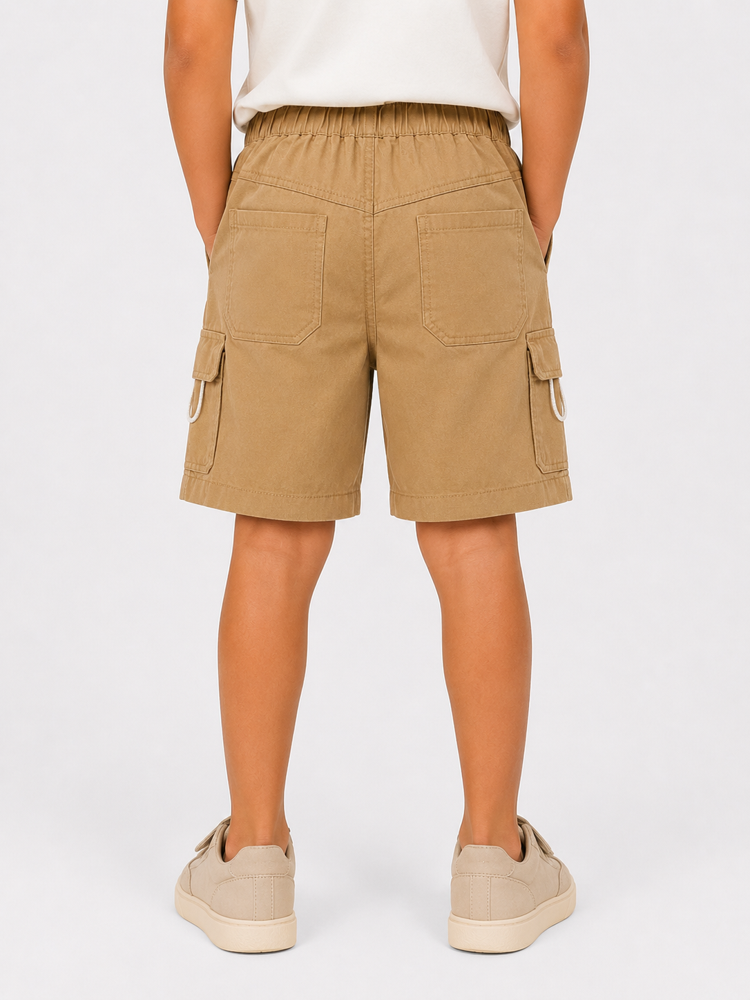 Boys Khaki Cargo Style Shorts Soft Cotton Bottom Wear BloomUp