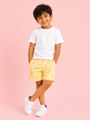 Gold Trendy Daily Wear Boys Soft Cotton Bottom BloomUp