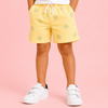 Gold Printed Knitted Shorts for Boys – Soft Cotton Summer Wear