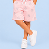 Peach Printed Knitted Shorts for Boys – Soft Cotton Summer Wear