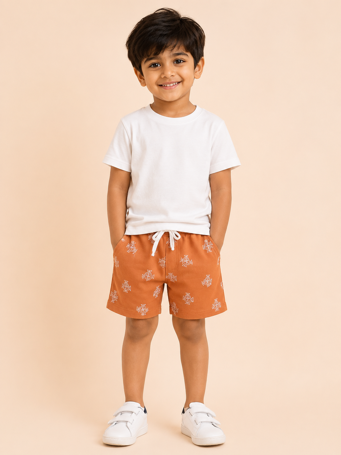 Rust Stylish Playwear Boys  Soft Cotton Bottom Wear BloomUp