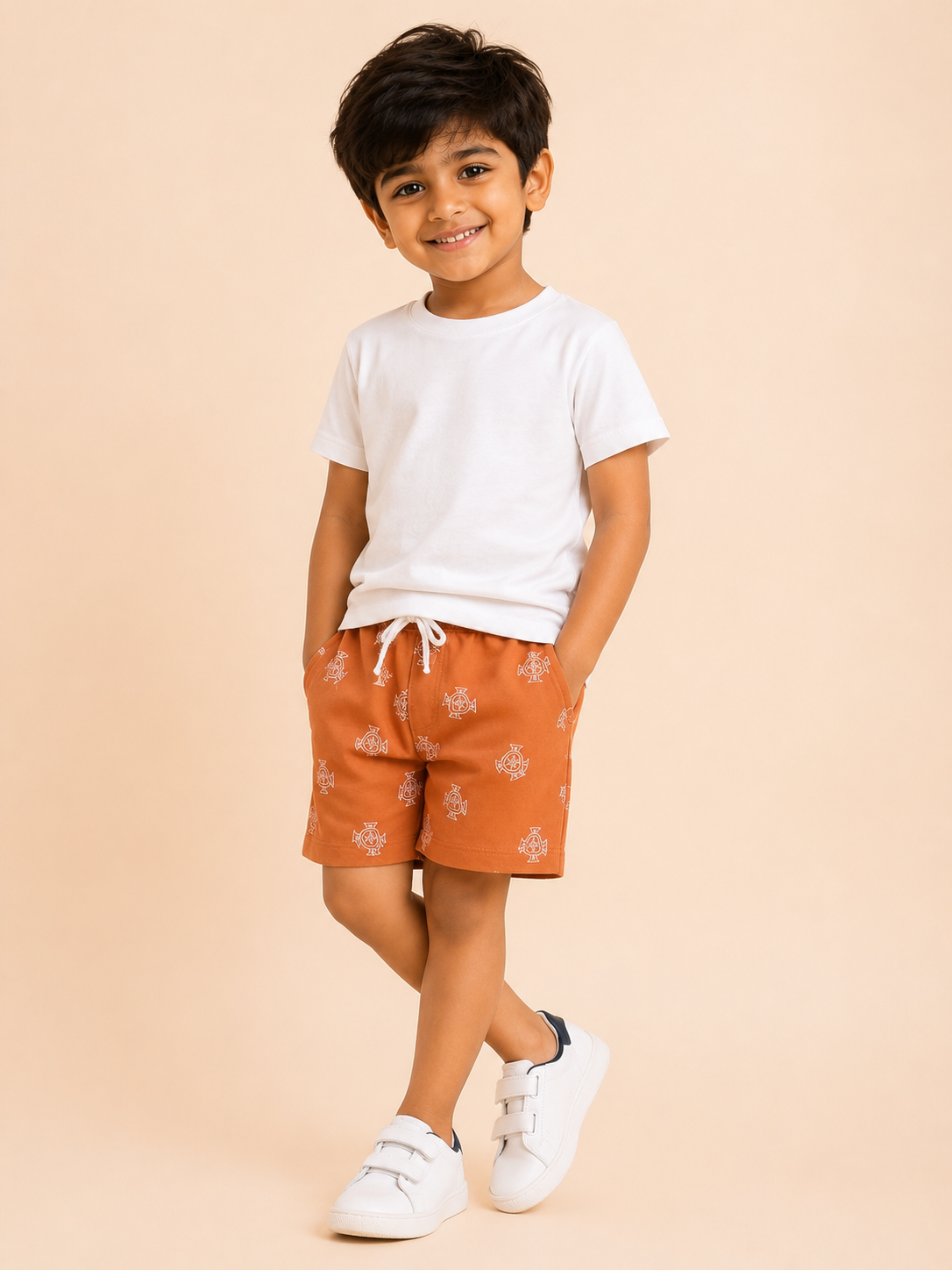 Rust Stylish Playwear Boys  Soft Cotton Bottom Wear BloomUp