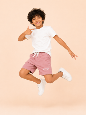Boys Dusty Pink Pull On Soft Cotton Bottom Wear BloomUp