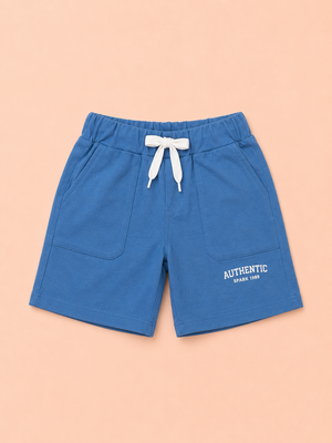 Boys Blue Pull On Shorts Soft Cotton Bottom Wear BloomUp