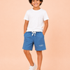 Blue Authentic Printed Knitted Shorts for Boys – Soft Cotton Summer Wear