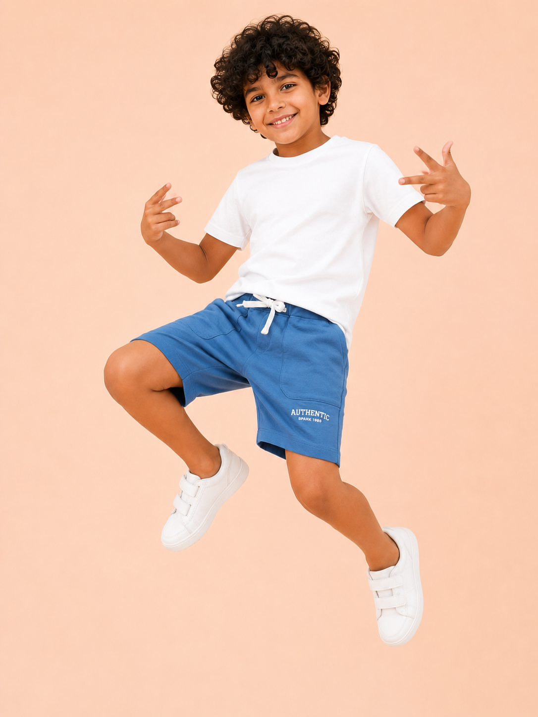 Boys Blue Pull On Shorts Soft Cotton Bottom Wear BloomUp