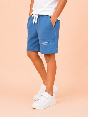 Boys Blue Pull On Shorts Soft Cotton Bottom Wear BloomUp