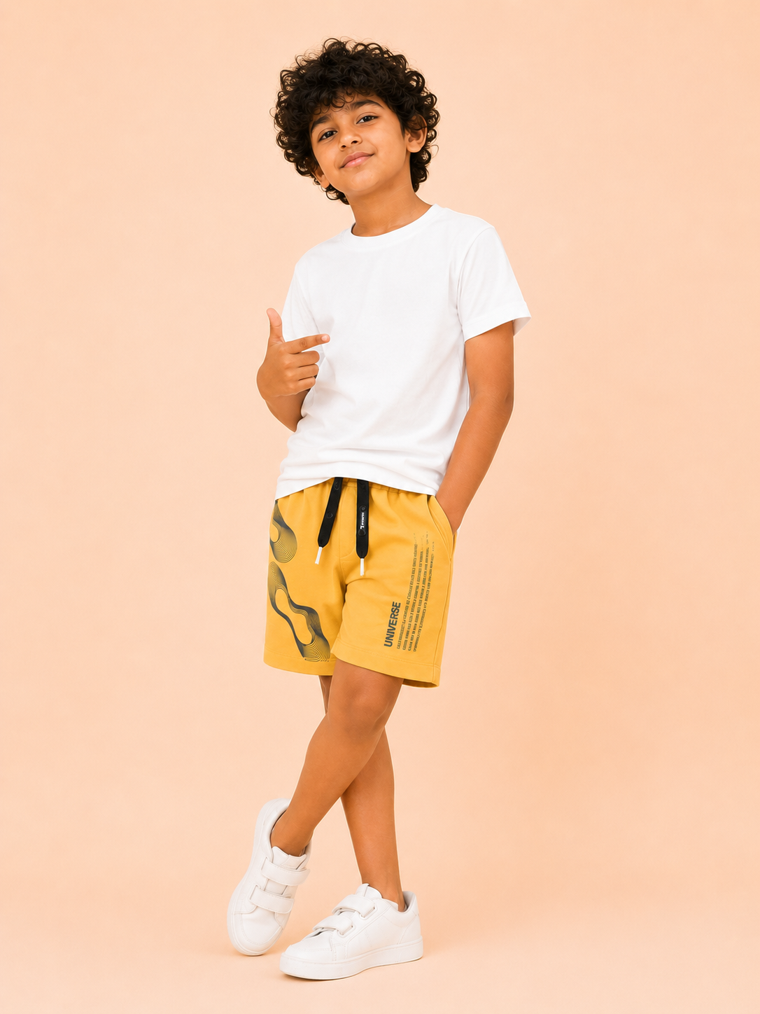 Girls Peach Graphic Shirt With Soft Cotton Bottom Wear BloomUp
