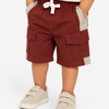Rust Cargo Shorts for Boys – Soft Cotton Summer Wear Kids Shorts